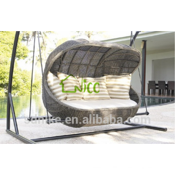 SW- (26) Outdoor Gartenmöbel Korbweide Rattan Garten zwei Sitz Schaukelstuhl